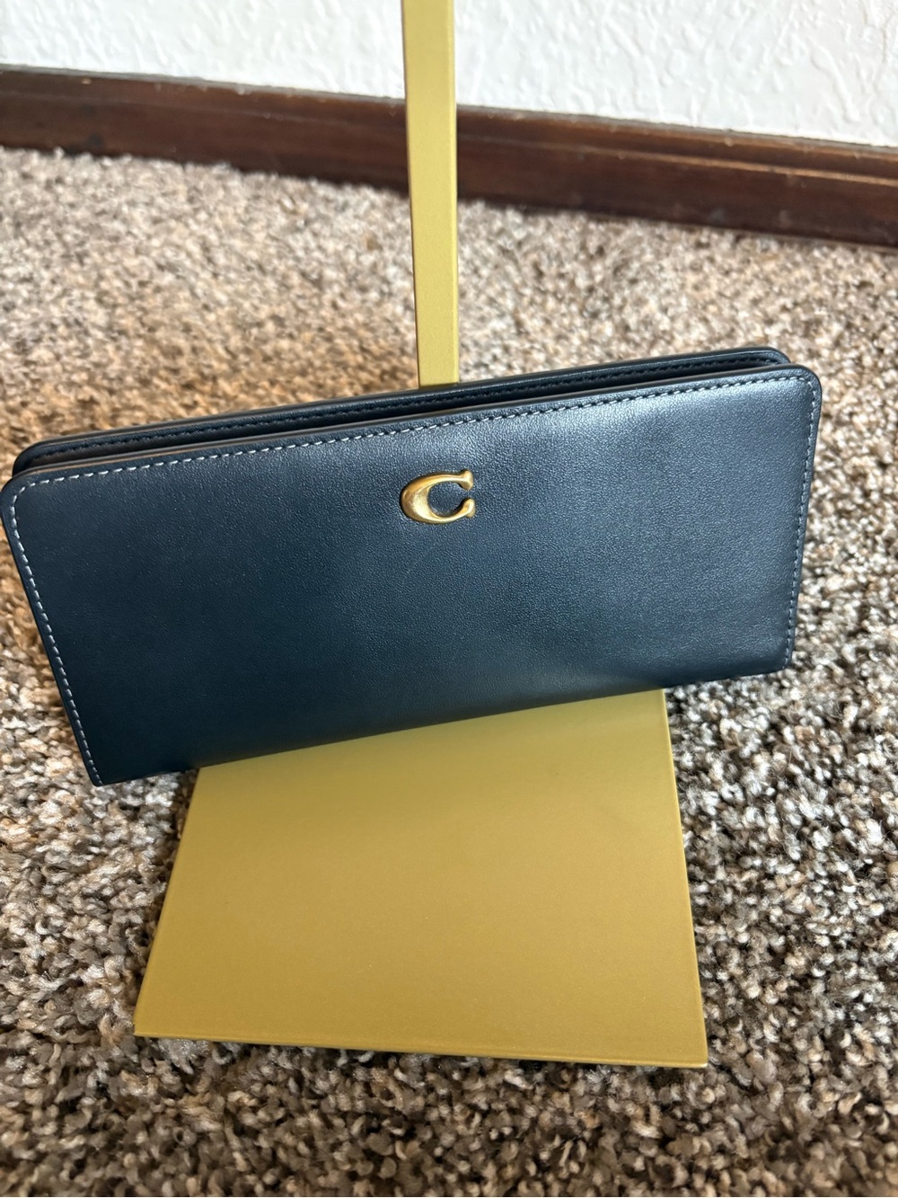 Coach Black Leather Slim Essential Wallet- Long - Picture 6 of 8